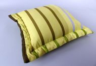Bavlnený vankúš s okrasným lemom, veľkosť: 40x40cm, varianta: žltý