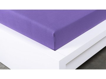 Jersey prestieradlo Exclusive jednolôžko - fialová 90x200 cm