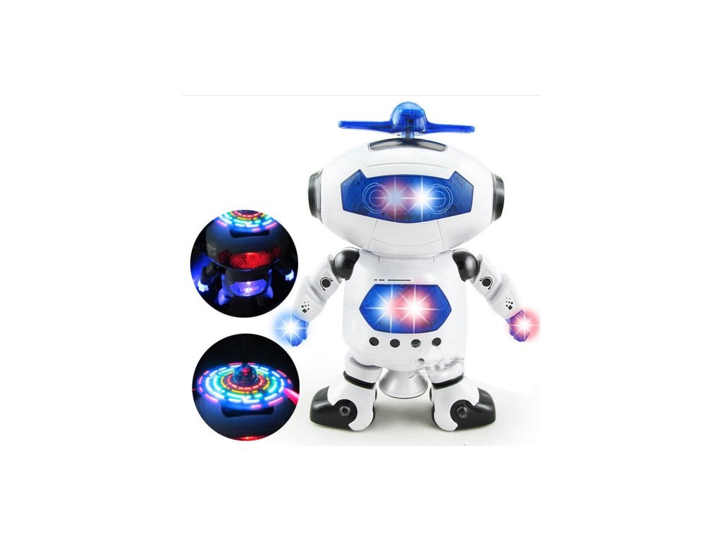 Rotujúci DANCE ROBOT s tanečnou hudbou a osvetlením Rotujúci DANCE ROBOT s tanečnou hudbou a osvetlením