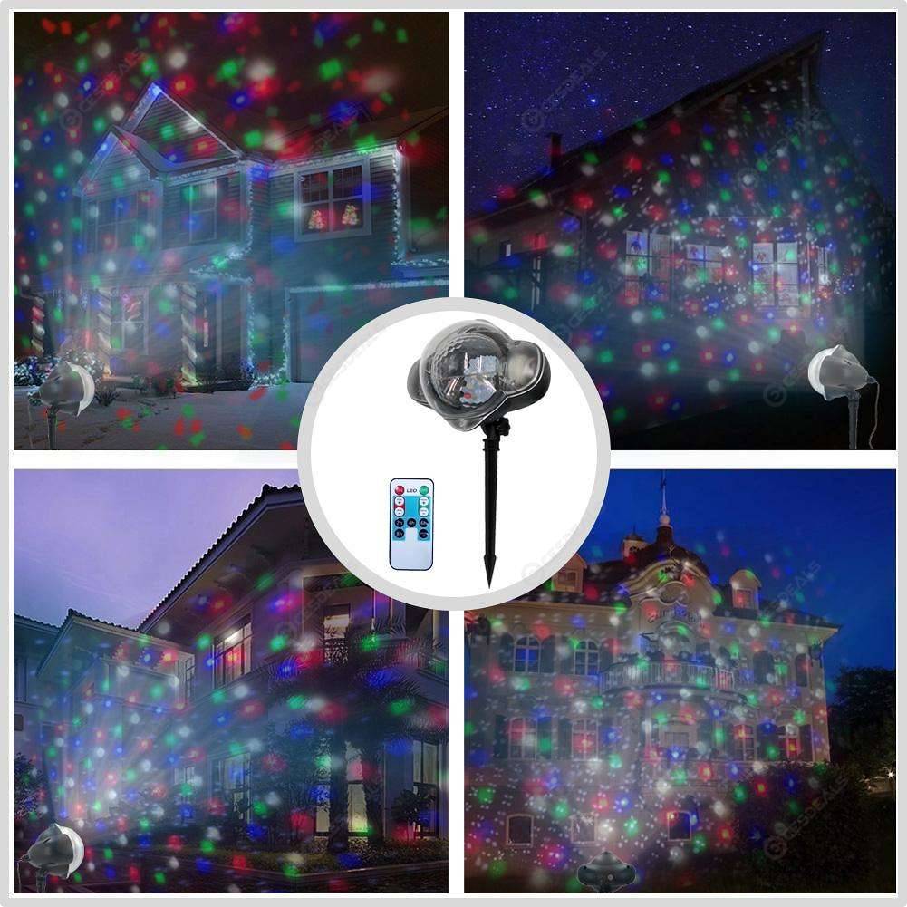 Vianočné LED projektor s efektom sneženia - farebné Vianočné LED projektor s efektom sneženia - farebné