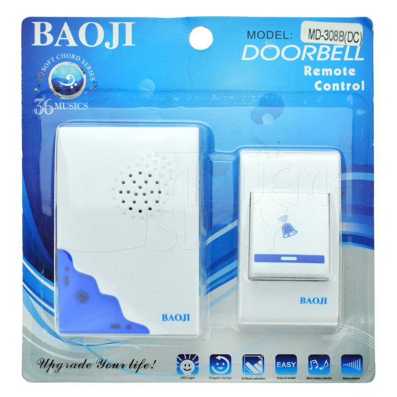 Bezdrôtový zvonček Baoji - na batérie Bezdrôtový zvonček Baoji - na batérie