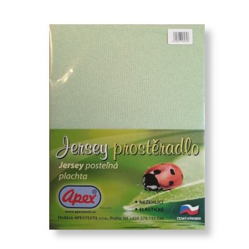 Jersey prestieradlo Apex - Jednolôžko 90 x 200 cm - Svetlo zelená