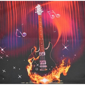 3D obliečka na vankúšik Apex - Ohnivá gitara -…