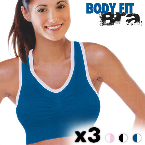 Body Fit Bra Športové Podprsenky (3 kusy) - S Body Fit Bra Športové Podprsenky (3 kusy) - S