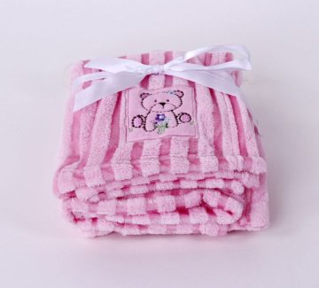 Detská deka z mikrovlákna ružová 80x100