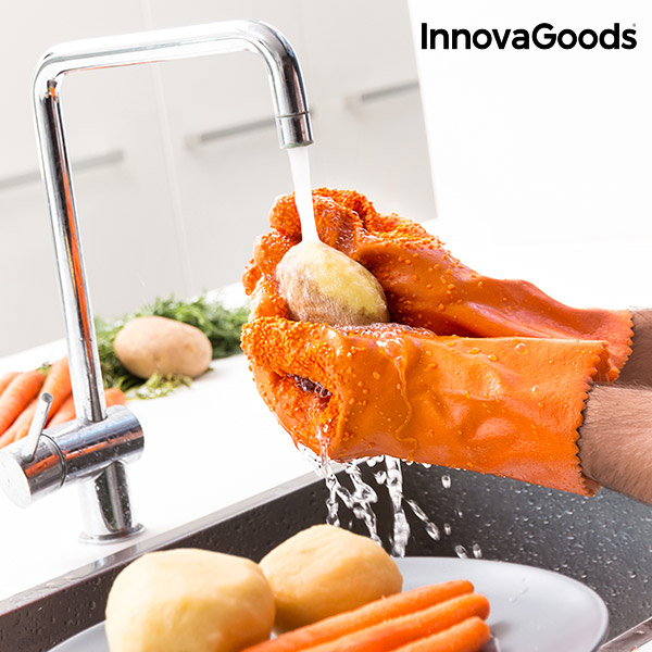 Rukavice na Čistenie a Lúpanie Ovocia a Zeleniny InnovaGoods Rukavice na Čistenie a Lúpanie Ovocia a Zeleniny InnovaGoods