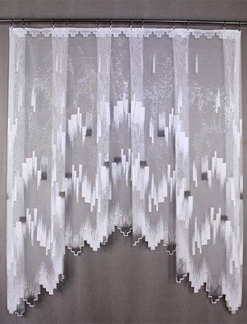 Oblúková záclona - Barbara šedá 160x320cm