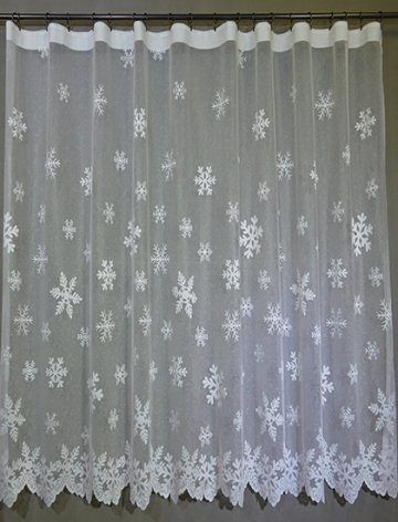 Metrážová záclona Vianočná snehová vločka Výška: 120 cm