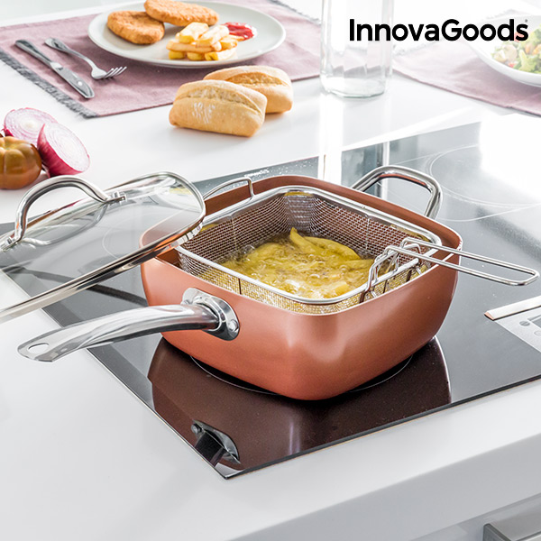 Univerzálny Set s Panvicou 5 v 1 Copper InnovaGoods (4 časti) Univerzálny Set s Panvicou 5 v 1 Copper InnovaGoods (4 časti)