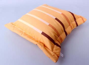 Bavlnený vankúš s okrasným, veľkosť: 40x40cm, varianta: pruhy oranžové