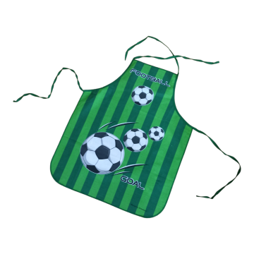Detská zástera so zeleným futbalovým motívom