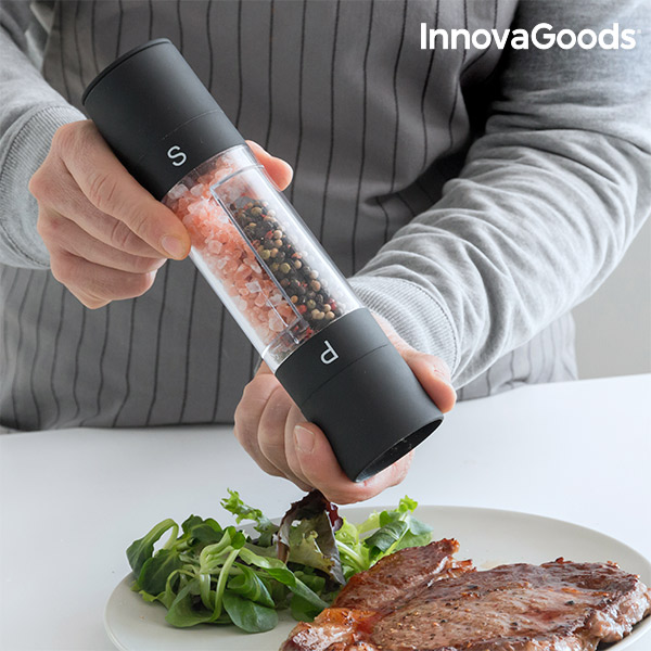 Mlynček na Korenie a Soľ 2 v 1 InnovaGoods Mlynček na Korenie a Soľ 2 v 1 InnovaGoods