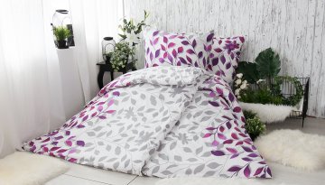 Bavlna obliečky na 2 postele - Ivanka - fialová