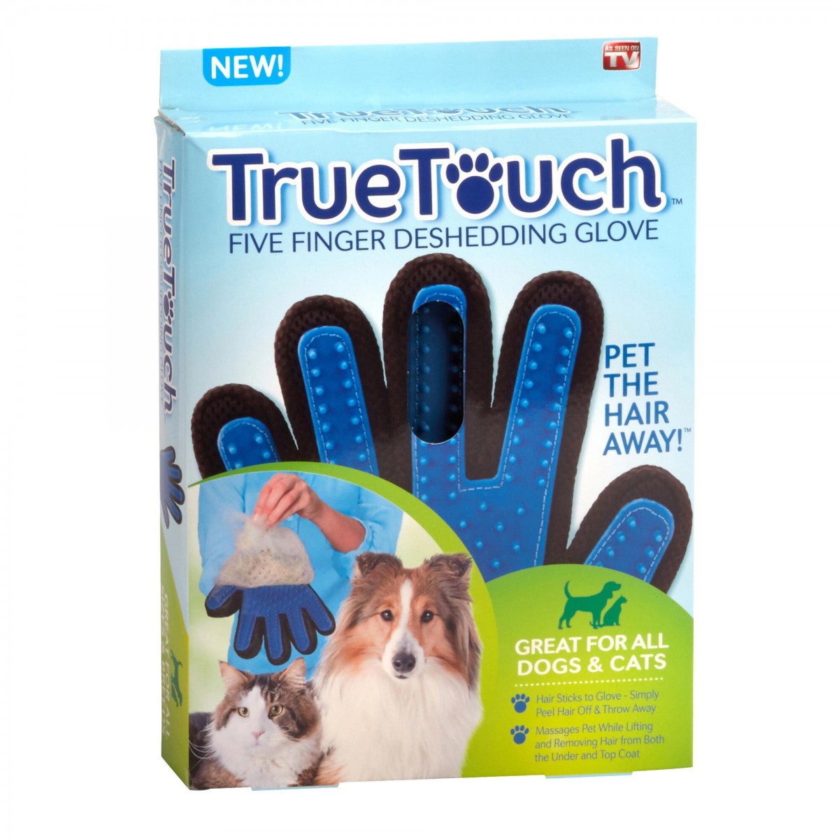 True Touch - vyčesávacia rukavica na zvieraciu srsť True Touch - vyčesávacia rukavica na zvieraciu srsť
