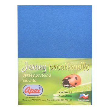 Jersey prestieradlo Apex- Jednolôžko 90 x 200 cm - Tmavo modrá