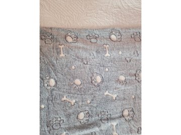Svietiaca deka Tlapky šedá Veľkosť: 150x200 cm