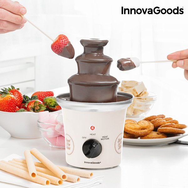 Čokoládová Fontána Sweet & Pop Times InnovaGoods 70 W Biela Nerez Čokoládová Fontána Sweet & Pop Times InnovaGoods 70 W Biela Nerez